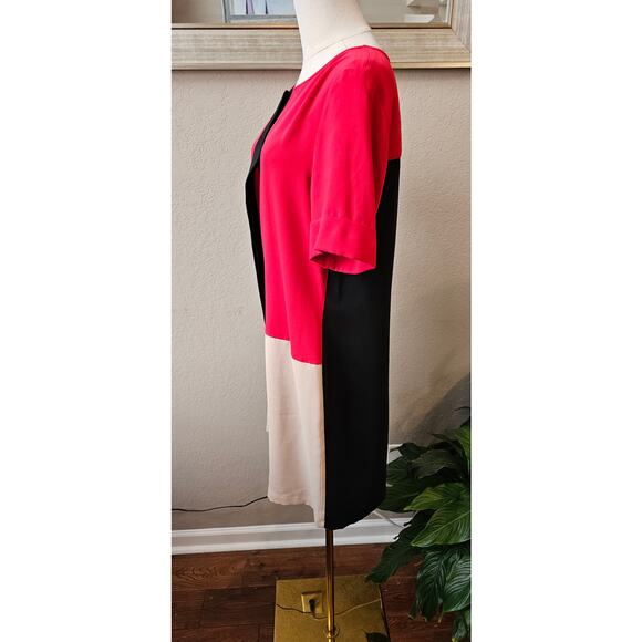NWT Calvin Klein Office Colorblock Shift Dress Women Size 12 Multi‎ Career Work - Picture 3 of 6